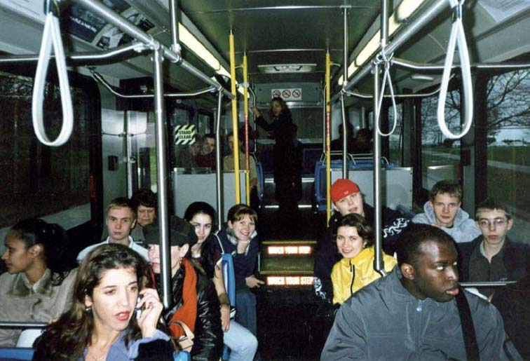 In a regular bus