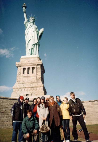At the Statue of Liberty on Liberty Island near NYC